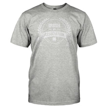 Load image into Gallery viewer, Irish By Association - T Shirt - men_heathergrey_85b10786-e23a-41f9-a208-ac4bfe3d12ec