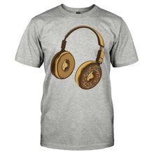 Load image into Gallery viewer, Donut Headphones - T Shirt - men_heathergrey_dbd60c72-c2e0-4e3a-983a-9c916ff7038f