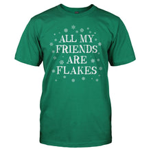 Load image into Gallery viewer, All My Friends Are Flakes - T Shirt - men_kellygreen_68c41aa1-9ff8-4d90-97cc-7bc66ee32015