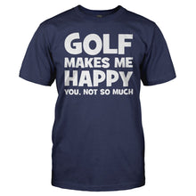 Load image into Gallery viewer, Golf Makes Me Happy - T Shirt - men_navy_0ce977c0-beff-4af8-aded-72e4dea59442