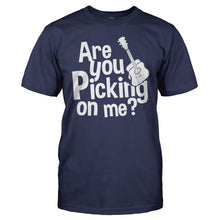 Load image into Gallery viewer, Are You Picking On Me - Acoustic Guitar - T Shirt - men_navy_11795347-47ee-41d4-bbff-5c33b1ccd4a6