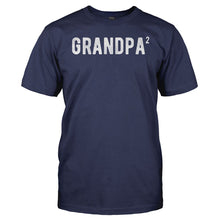 Load image into Gallery viewer, Grandpa To The Second Power - T Shirt - men_navy_11fa67ba-2dd4-40f3-ae82-25b916434667
