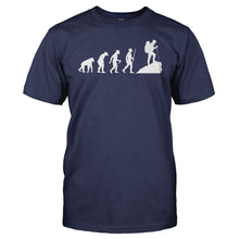 Load image into Gallery viewer, Evolution - Climber - T Shirt - men_navy_1a7f186b-d12c-4ac0-8d09-9fd90d58c37d