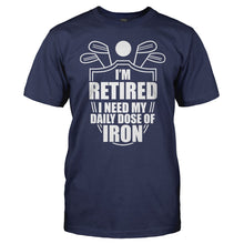 Load image into Gallery viewer, I Need My Daily Dose of Iron - T Shirt - men_navy_28b8ae90-a30f-4b14-977b-4f6e378e93a3