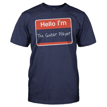 Load image into Gallery viewer, Hello I'm With The Guitar Player - T Shirt - men_navy_2cb2550d-379c-4b92-bf3a-ac45bf0c6bde