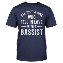 Load image into Gallery viewer, I'm Just A Girl Who Fell In Love With a Bassist - T Shirt - men_navy_2f9fd9fa-4253-4d9b-9e4d-a545c09a5772