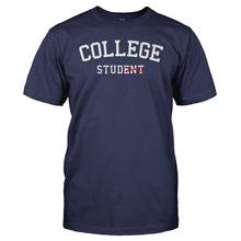 Load image into Gallery viewer, College Stud(ent) - T Shirt - men_navy_35cb2dbb-0f35-443e-840a-6f17f1e59b13