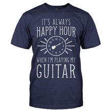 Load image into Gallery viewer, It's Always Happy Hour When I'm Playing My Guitar - T Shirt - men_navy_6431b910-04d2-473f-a2fa-6705c27496aa