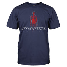 Load image into Gallery viewer, It's In My Veins - Guitar - T Shirt - men_navy_739ff250-ed9b-430a-885c-f26881e145e1