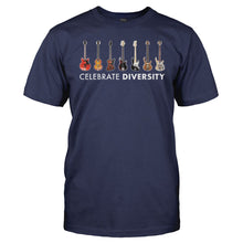 Load image into Gallery viewer, Celebrate Diversity - Bass - Full Color - T Shirt - men_navy_75399ad3-5f27-4eac-9a33-699d970743f9