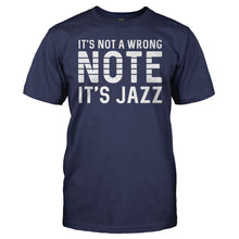 Load image into Gallery viewer, It's Not A Wrong Note. It's Jazz. - T Shirt - men_navy_88f2b51a-d8ea-4be3-bccf-f319046c4596
