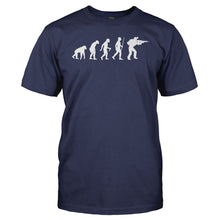 Load image into Gallery viewer, Evolution - Military - T Shirt - men_navy_9875cf8b-64f3-4b7e-a0ec-0dce2b11b99d