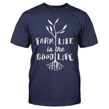 Load image into Gallery viewer, Farm Life Is The Good Life - T Shirt - men_navy_996eaf26-46ed-4290-9076-926c7e88f01f