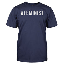 Load image into Gallery viewer, #Feminist - T Shirt - men_navy_9dd5ffe9-59d8-4062-8373-aaa9e0a69365