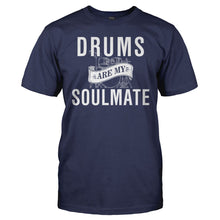 Load image into Gallery viewer, Drums Are My Soulmate - T Shirt - men_navy_abcdff35-0bac-4f30-b39e-caf9320f5c7a