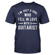 Load image into Gallery viewer, I'm Just A Girl Who Fell In Love With a Guitarist - T Shirt - men_navy_baab04df-b2ab-4c44-aa64-457463a6cb87