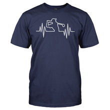 Load image into Gallery viewer, Golf Heartbeat - T Shirt - men_navy_bb0a3fe7-8652-4e24-abd0-5544394607d6