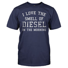 Load image into Gallery viewer, I Love The Smell Of Diesel In The Morning - T Shirt - men_navy_bc224136-f6b6-4db1-8199-4bb9c1df36b2