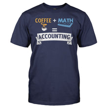 Load image into Gallery viewer, Coffee + Math = Accounting - T Shirt - men_navy_ca032930-3101-44e3-8389-d09d726a6bc2