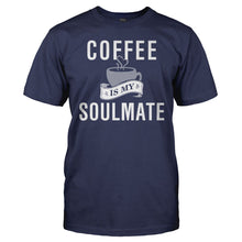 Load image into Gallery viewer, Coffee Is My Soulmate - T Shirt - men_navy_d1513f1a-e7a9-4c02-bb9e-3d1197fda056