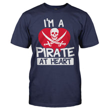Load image into Gallery viewer, I'm a Pirate At Heart - T Shirt - men_navy_d8cc294c-106d-4c30-ba70-cf943f52c01c
