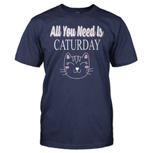 Load image into Gallery viewer, All You Need Is Caturday - T Shirt - men_navy_e2ab7961-4df7-4e7f-836b-4b39365c5051