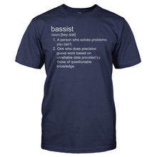 Load image into Gallery viewer, Bassist Definition - T Shirt - men_navyblue_14ae93d1-72f9-4759-975a-f54d7d7ee884