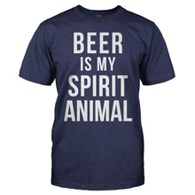 Load image into Gallery viewer, Beer Is My Spirit Animal - T Shirt - men_navyblue_1e334571-d461-44bc-8acc-9b86d4707805