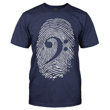 Load image into Gallery viewer, Bass Thumbprint - T Shirt - men_navyblue_65db277f-986c-4219-a6b9-2fd9c9a9de09