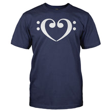 Load image into Gallery viewer, Bass Heart - T Shirt - men_navyblue_d3326f30-90c7-4138-9d75-0d858533b078