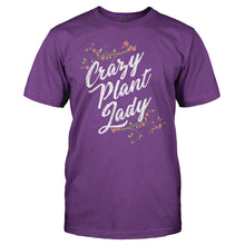 Load image into Gallery viewer, Crazy Plant Lady - T Shirt - men_purple_01a6d137-ffc7-4358-a23e-eb1de1312aca