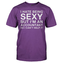 Load image into Gallery viewer, I Hate Being Sexy But I'm an Accountant - T Shirt - men_purple_20d019bf-0605-49fe-9666-8aab9cb994ed