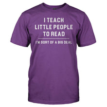 Load image into Gallery viewer, I Teach Little People To Read - T Shirt - men_purple_90dcd4e0-831d-491b-aecf-6c5a0a3f4d8d