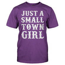 Load image into Gallery viewer, Just a Small Town Girl - T Shirt - men_purple_b5c60d99-f898-484d-bfea-b50d92b51b54