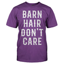 Load image into Gallery viewer, Barn Hair Don't Care - T Shirt - men_purple_b6f68e8a-5726-480d-82c8-5b9a2f92dbd1