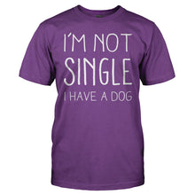 Load image into Gallery viewer, I'm Not Single I Have a Dog - T Shirt - men_purple_c859f889-9853-463d-9dc8-fa8e1d79b83c