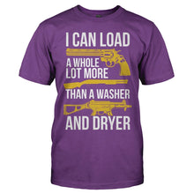 Load image into Gallery viewer, I Can Load A Whole Lot More Than A Washer And A Dryer - T Shirt - men_purple_df1c136f-20a6-454a-8b85-e3ae2083d5c6