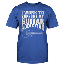 Load image into Gallery viewer, I Work To Support My Guitar Addiction - T Shirt - men_royal_2e328262-3441-4223-9e41-dc26537bfe3a