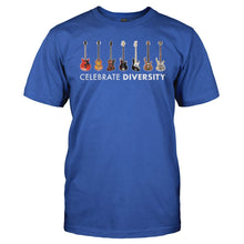 Load image into Gallery viewer, Celebrate Diversity - Bass - Full Color - T Shirt - men_royal_41d7e3b8-7993-48a1-ba27-bfba8094f964