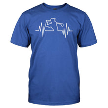 Load image into Gallery viewer, Golf Heartbeat - T Shirt - men_royal_4b97ea29-f33f-4f09-a208-f858f84a9f11