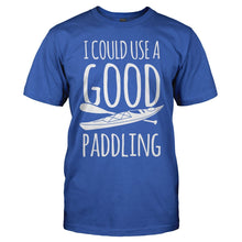 Load image into Gallery viewer, I Could Use A Good Paddling - T Shirt - men_royal_65ab9aba-2d69-4d6e-9c78-12e1e9a9f7d5