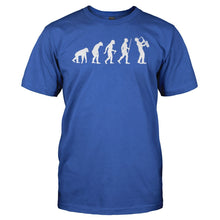 Load image into Gallery viewer, Evolution - Saxophone - T Shirt - men_royal_899dc191-8431-4621-94c3-ebeb4f77810d