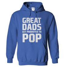Load image into Gallery viewer, Great Dads Get Promoted To Pop - T Shirt - men_royal_89a3ee43-6a25-4d30-8914-65e98d280a35