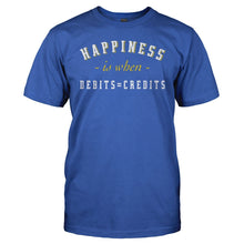 Load image into Gallery viewer, Happiness is Debits = Credits - T Shirt - men_royal_949e857c-88e3-4e61-a326-d7e7a39c2401