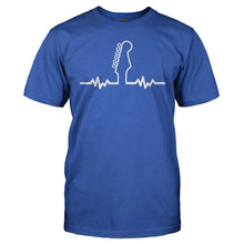 Load image into Gallery viewer, Electric Guitar Heartbeat - T Shirt - men_royal_b5cabb6e-6d22-43ab-ba33-3332306b78a7