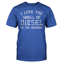 Load image into Gallery viewer, I Love The Smell Of Diesel In The Morning - T Shirt - men_royal_b8d89707-ae86-42ff-9e0a-62565da093a1