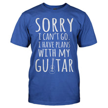 Load image into Gallery viewer, I Have Plans With My Guitar - T Shirt - men_royal_d8d09d58-5e59-4dbe-b378-63d99dbde213