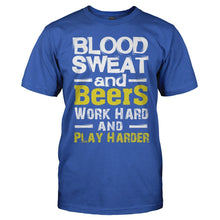 Load image into Gallery viewer, Blood Sweat And Beers - T Shirt - men_royal_dddc16dc-4b7b-4989-b364-e4371dac4067