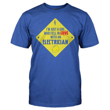 Load image into Gallery viewer, Just a Girl Who Fell in Love With an Electrician - T Shirt - men_royal_ee809b33-2baf-4d5a-86bb-dd20e44cf9eb