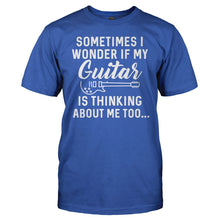 Load image into Gallery viewer, I Wonder If My Guitar Is Thinking About Me Too - T Shirt - men_royal_f76fce59-1a59-4ad4-bbed-0b2090bdba06